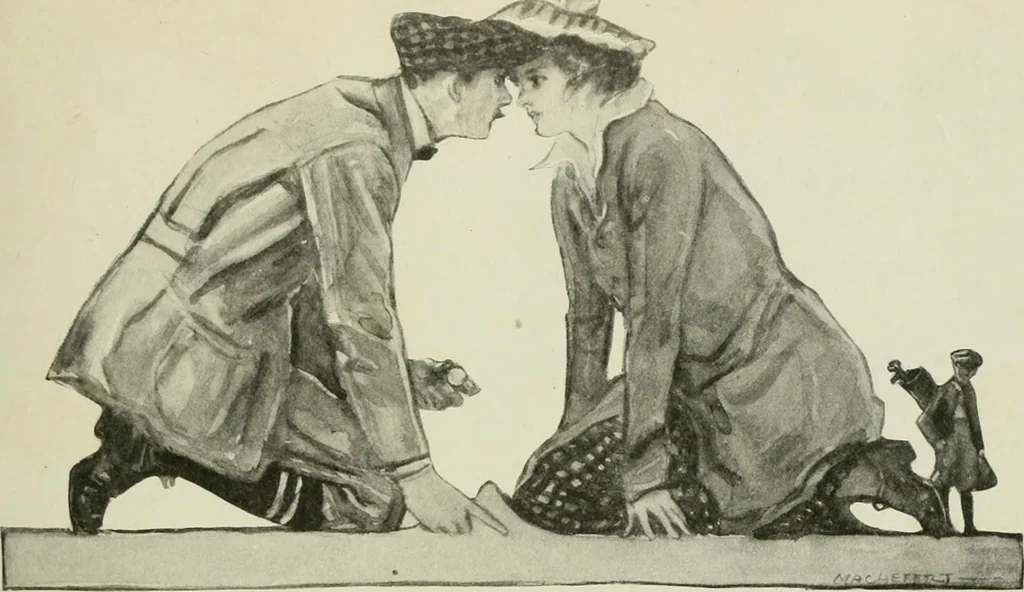 An illustration from Caricature. Wit and humor of a nation in picture, song and story, 1914, leaf 76