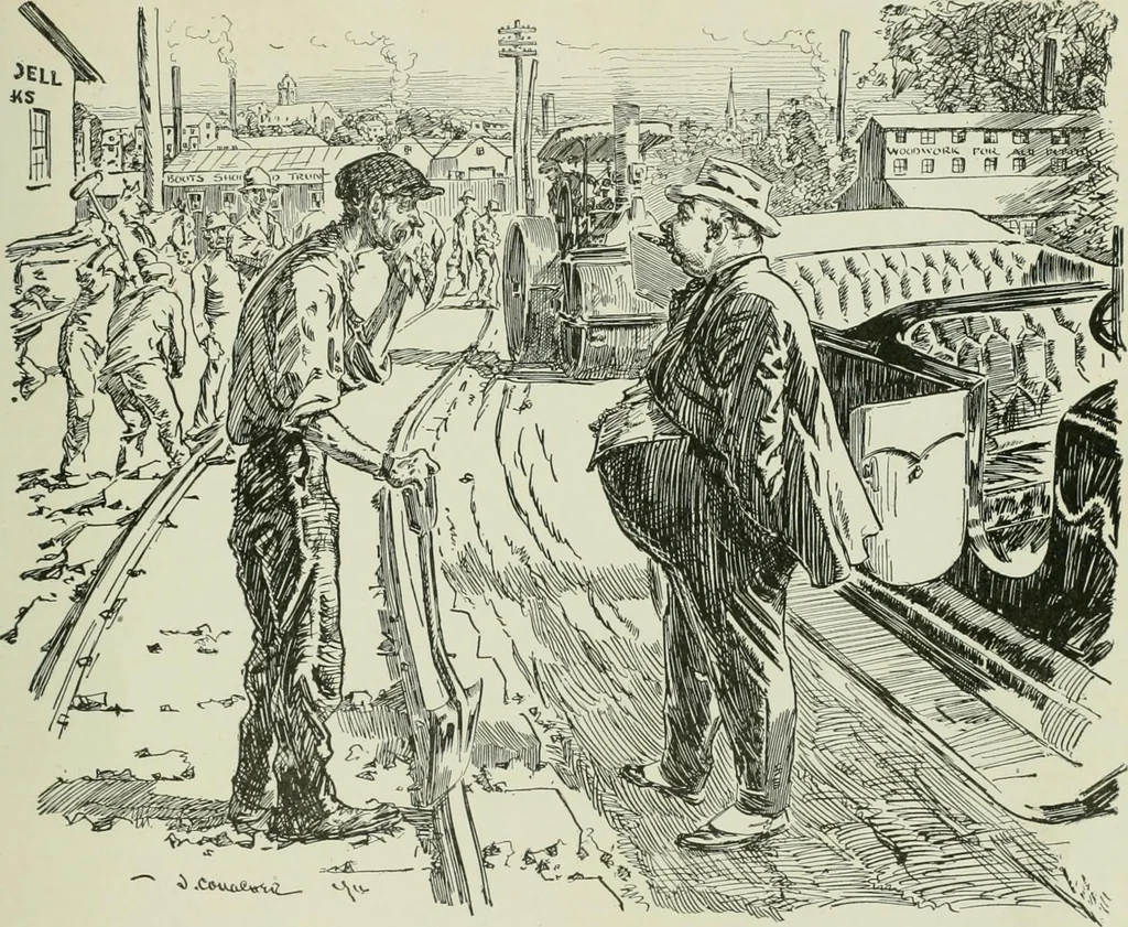 An illustration from Caricature. Wit and humor of a nation in picture, song and story, 1914, leaf 78