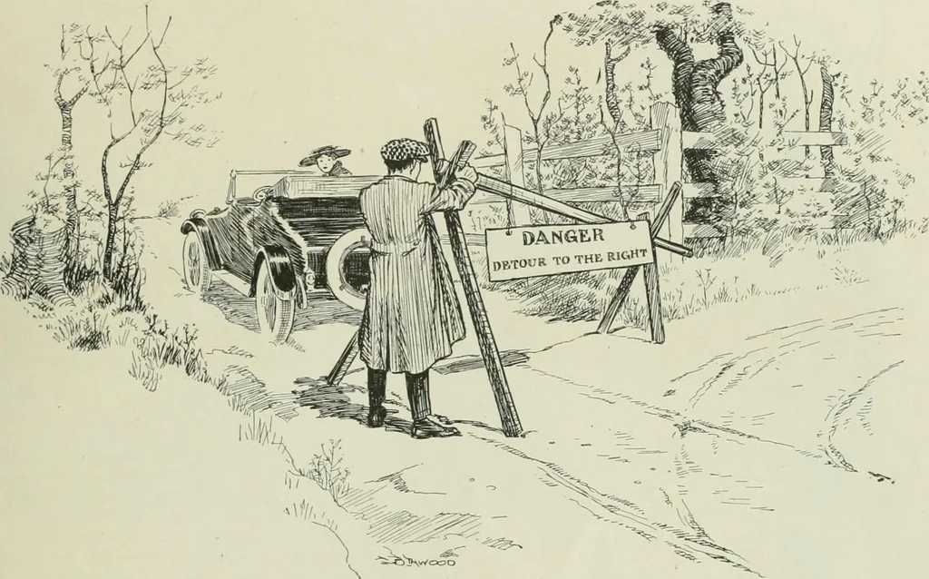 An illustration from Caricature. Wit and humor of a nation in picture, song and story, 1914, leaf 8