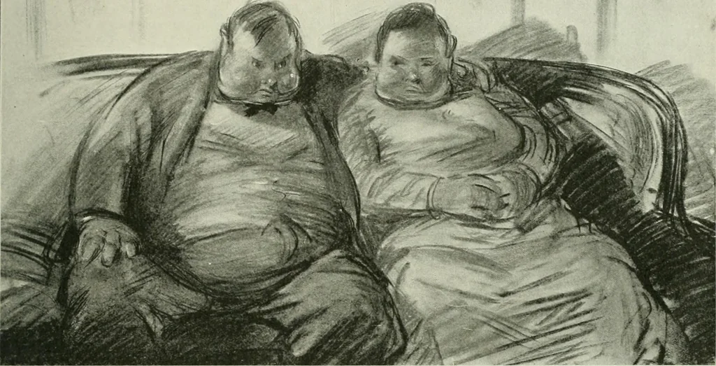 An illustration from Caricature. Wit and humor of a nation in picture, song and story, 1914, leaf 80