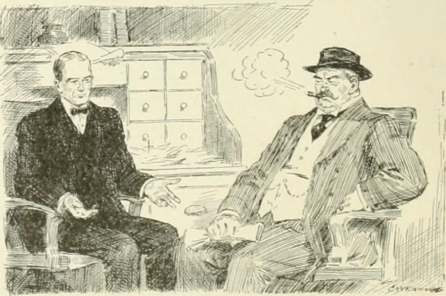 An illustration from Caricature. Wit and humor of a nation in picture, song and story, 1914, leaf 81