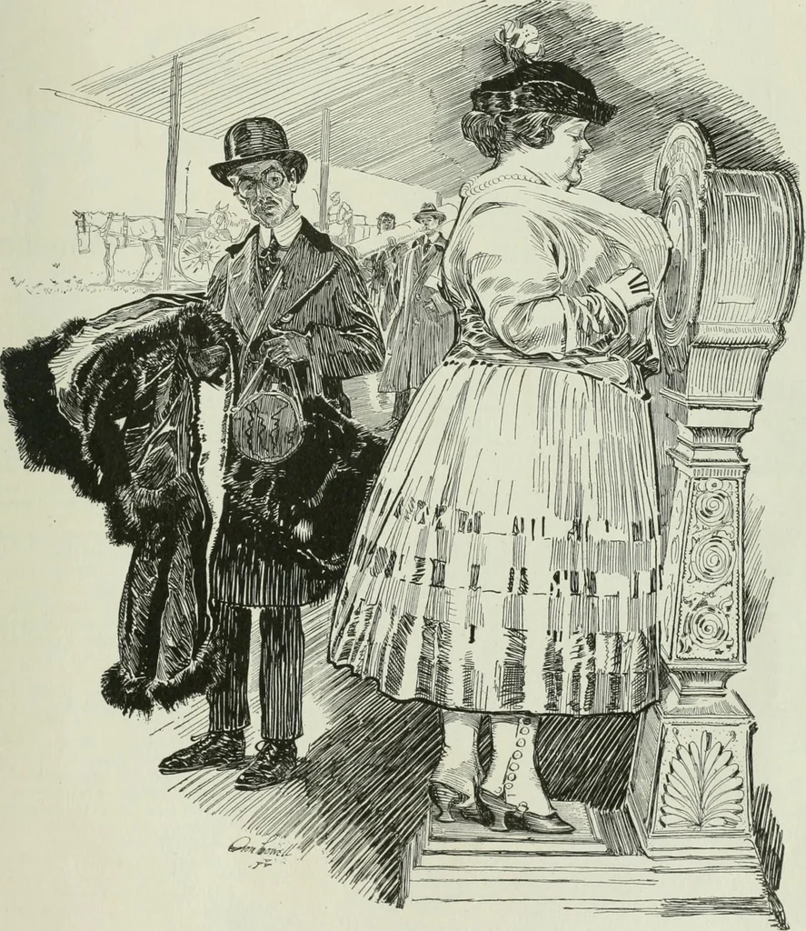 An illustration from Caricature. Wit and humor of a nation in picture, song and story, 1914, leaf 88