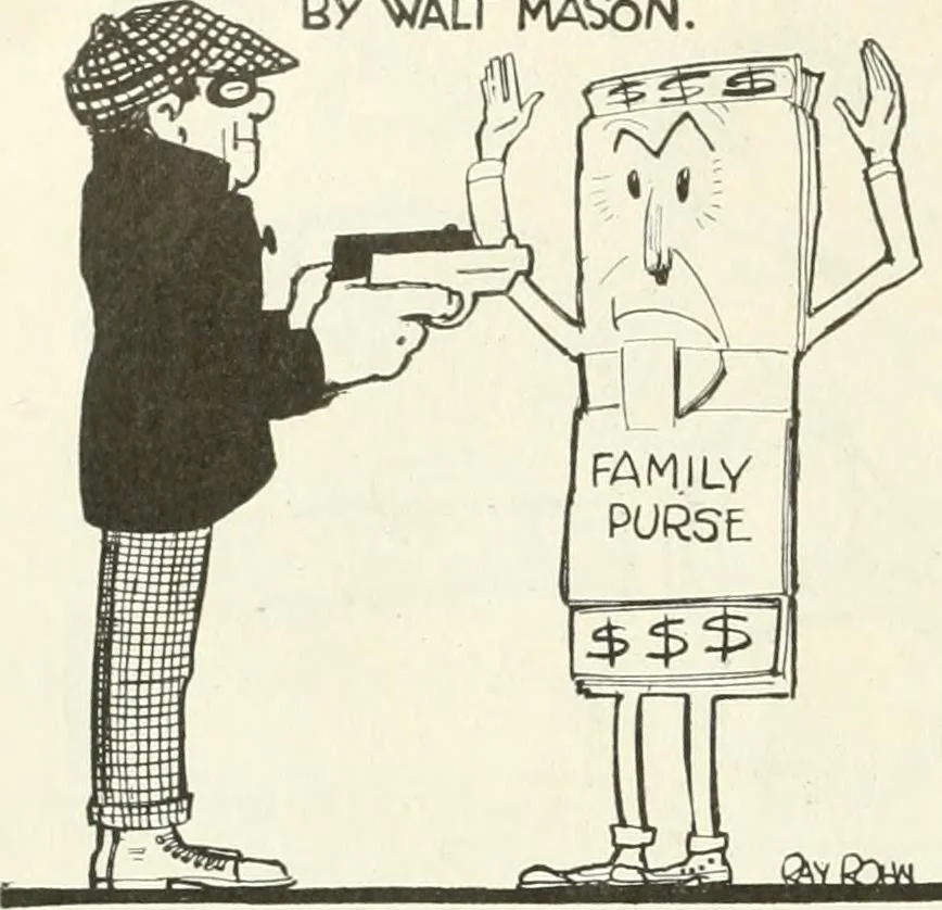 An illustration from Caricature. Wit and humor of a nation in picture, song and story, 1914, leaf 91