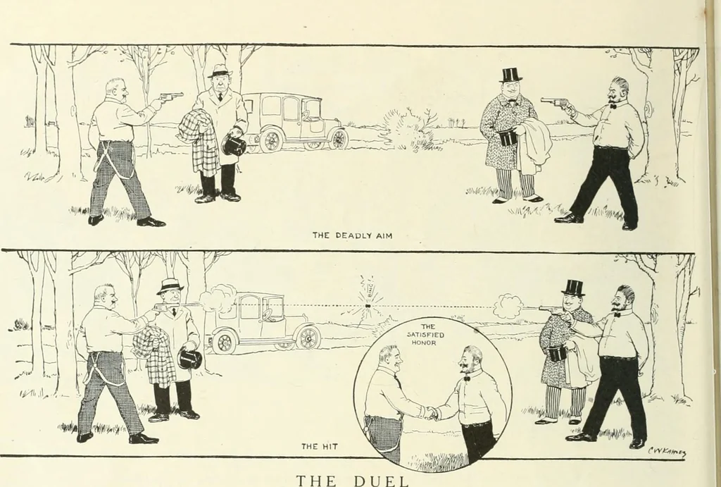 An illustration from Caricature. Wit and humor of a nation in picture, song and story, 1914, leaf 93