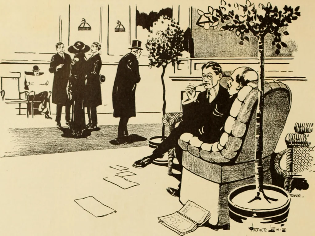 An illustration from Caricature. ed 1911, 1911, leaf 101