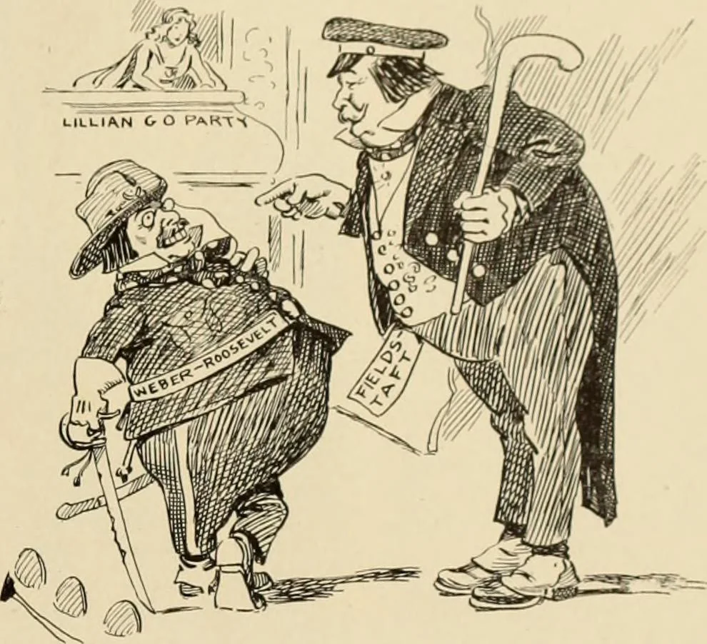 An illustration from Caricature. ed 1911, 1911, leaf 114