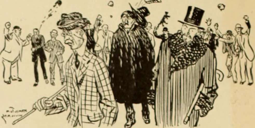 An illustration from Caricature. ed 1911, 1911, leaf 135