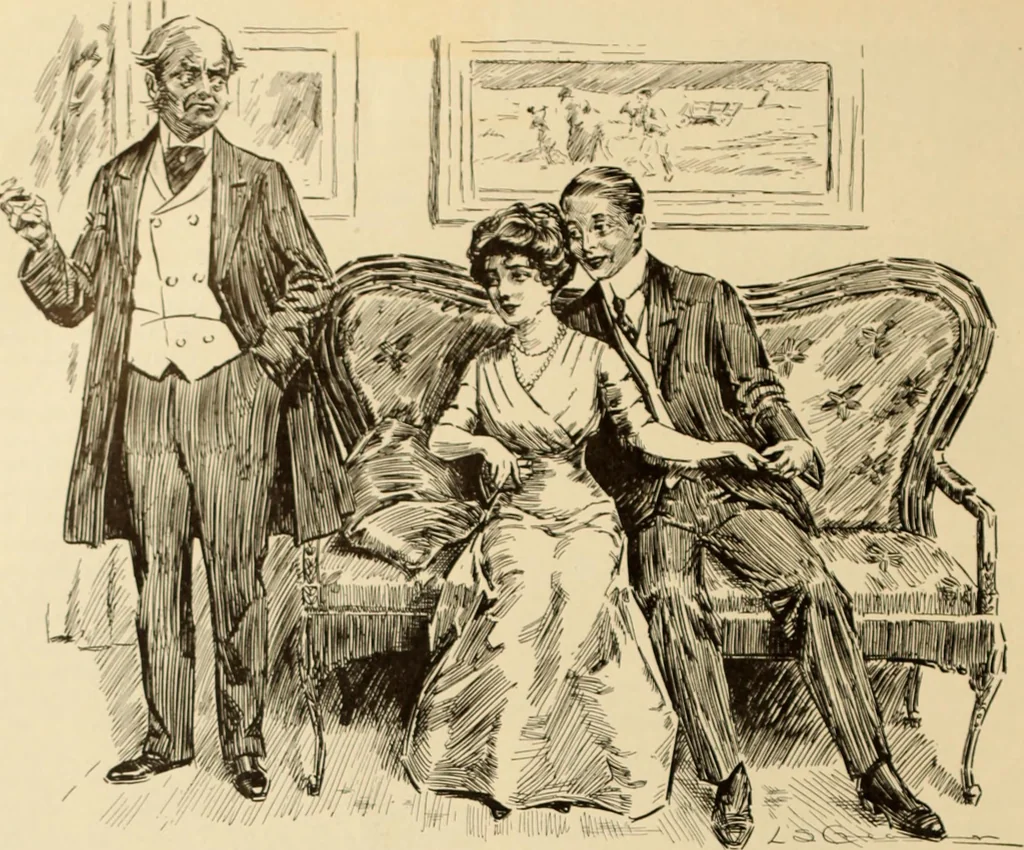 An illustration from Caricature. ed 1911, 1911, leaf 157