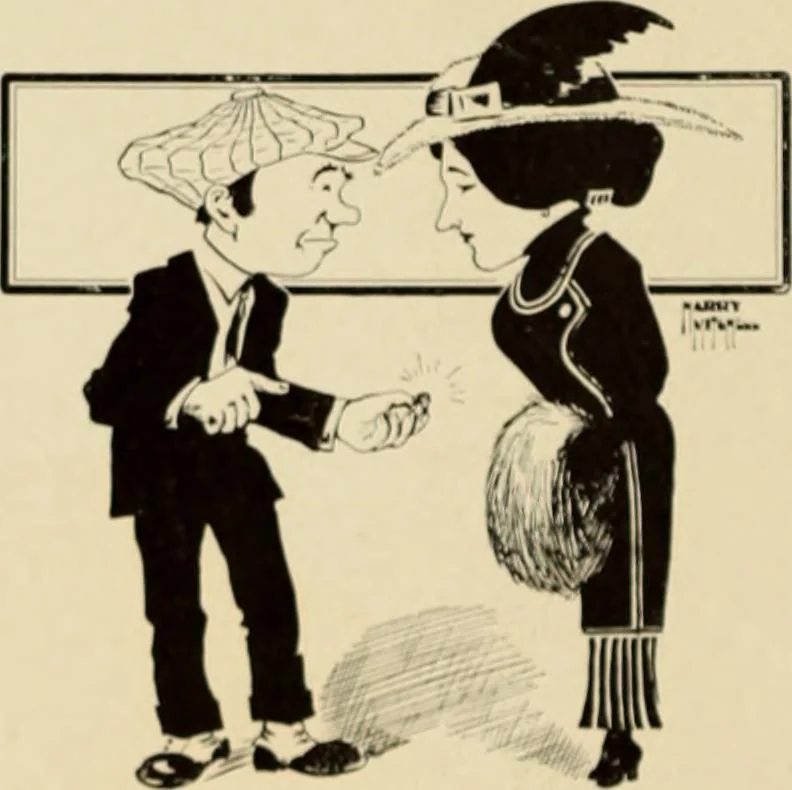 An illustration from Caricature. ed 1911, 1911, leaf 159
