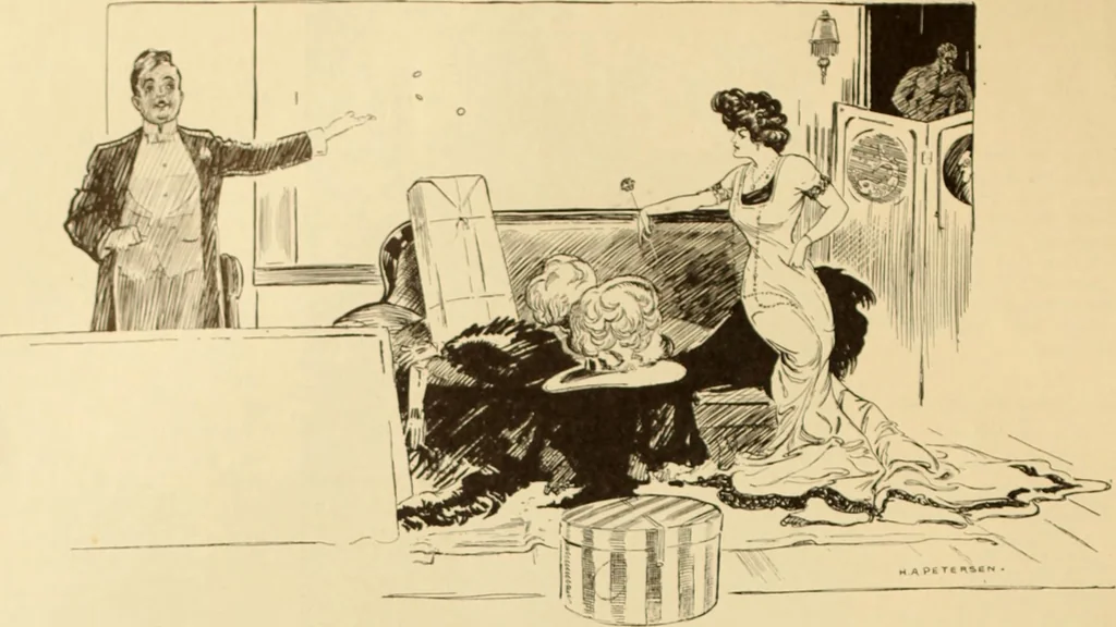 An illustration from Caricature. ed 1911, 1911, leaf 163