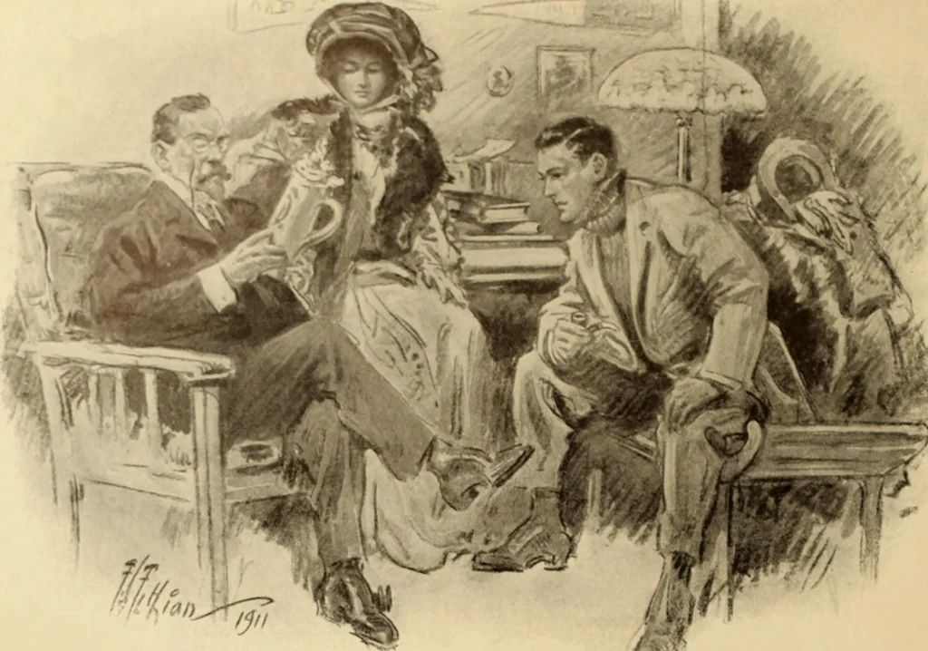 An illustration from Caricature. ed 1911, 1911, leaf 169