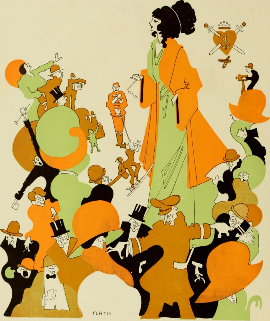 An illustration from Caricature. ed 1911, 1911, leaf 35