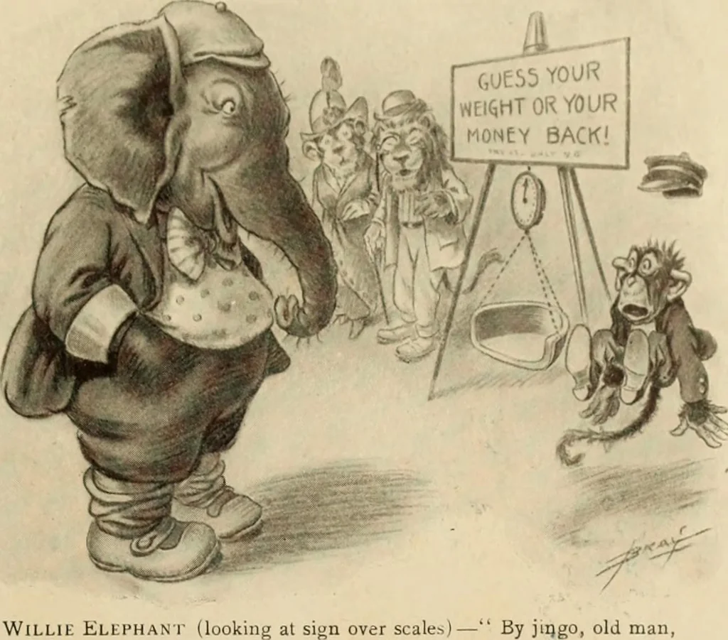 An illustration from Caricature. ed 1911, 1911, leaf 50
