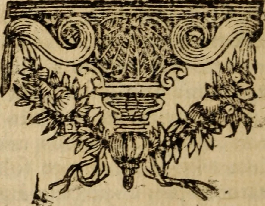 An illustration from Carmina, 1689, leaf 203