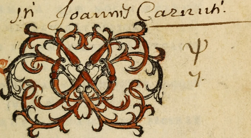 An illustration from Carmina, 1689, leaf 4
