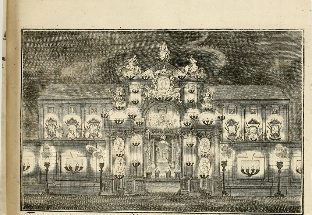 An illustration from Caroli Gustavi Heraei sacrae caes., majest., consiliarii, & rei antiquae, nec non feriundis numismatibus praefecti, Inscriptiones et symbola varii argumenti, 1734, leaf 119