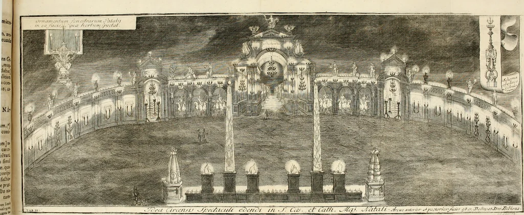 An illustration from Caroli Gustavi Heraei sacrae caes., majest., consiliarii, & rei antiquae, nec non feriundis numismatibus praefecti, Inscriptiones et symbola varii argumenti, 1734, leaf 125