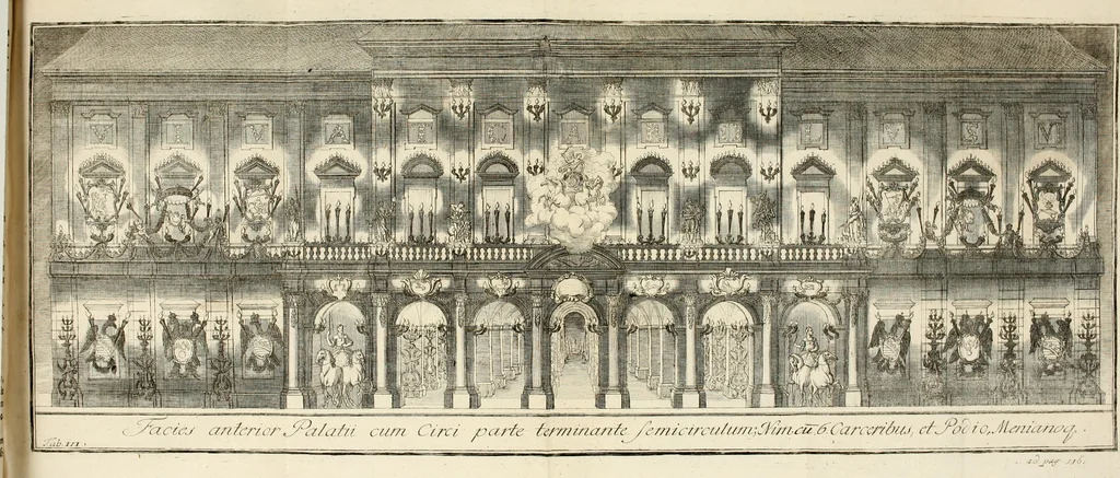 An illustration from Caroli Gustavi Heraei sacrae caes., majest., consiliarii, & rei antiquae, nec non feriundis numismatibus praefecti, Inscriptiones et symbola varii argumenti, 1734, leaf 131