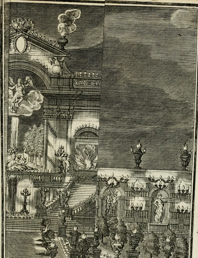 An illustration from Caroli Gustavi Heraei sacrae caes., majest., consiliarii, & rei antiquae, nec non feriundis numismatibus praefecti, Inscriptiones et symbola varii argumenti, 1734, leaf 136