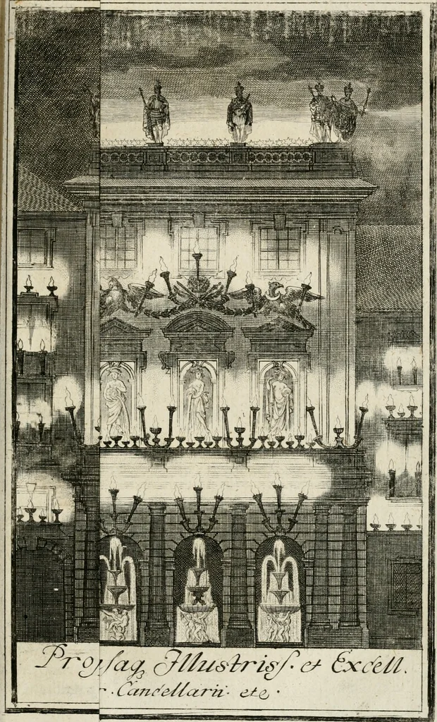 An illustration from Caroli Gustavi Heraei sacrae caes., majest., consiliarii, & rei antiquae, nec non feriundis numismatibus praefecti, Inscriptiones et symbola varii argumenti, 1734, leaf 162