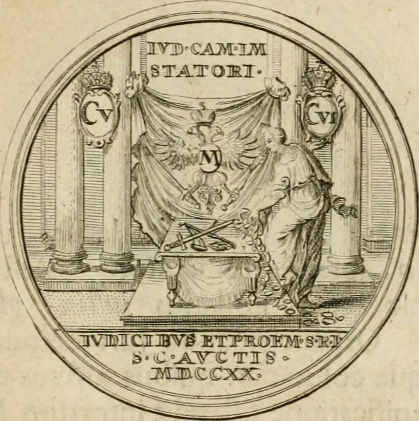An illustration from Caroli Gustavi Heraei sacrae caes., majest., consiliarii, & rei antiquae, nec non feriundis numismatibus praefecti, Inscriptiones et symbola varii argumenti, 1734, leaf 66