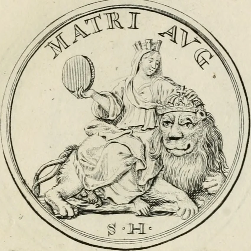 An illustration from Caroli Gustavi Heraei sacrae caes., majest., consiliarii, & rei antiquae, nec non feriundis numismatibus praefecti, Inscriptiones et symbola varii argumenti, 1734, leaf 72