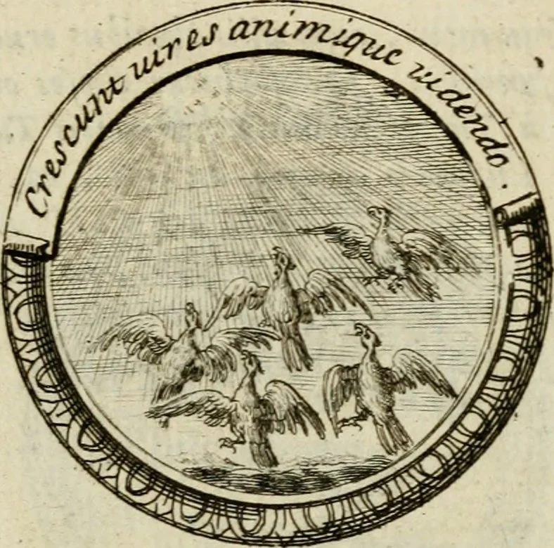 An illustration from Caroli Ruaei e Societate Jesu Carminum libri quatuor, 1688, leaf 178