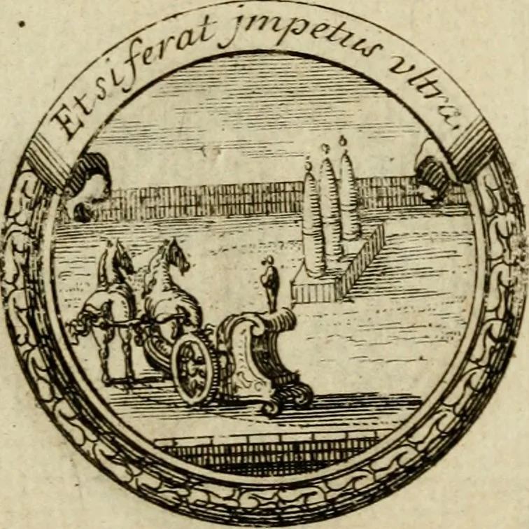 An illustration from Caroli Ruaei e Societate Jesu Carminum libri quatuor, 1688, leaf 186