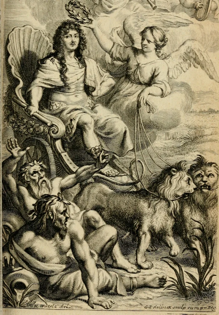 An illustration from Caroli Ruaei e Societate Jesu Carminum libri quatuor, 1688, leaf 4
