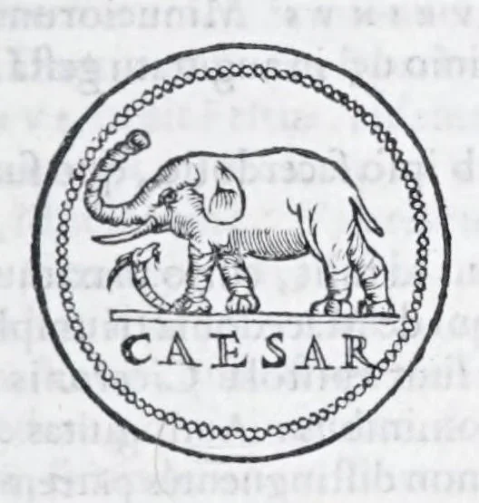An illustration from Caroli Sigonii Fasti consulares, ac triumphi acti à Romulo rege usque ad Ti. Caesarem : eiusdem In fastos, et triumphos, idest in uniuersam Romanam historiam commentarius : eiusdem De nominibus Romanorum liber, 1556, leaf 327