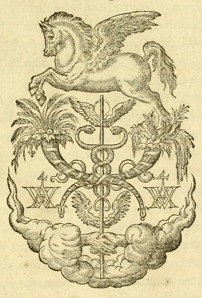 An illustration from Caroli Sigonii Historiarum de regno Italiae libri quindecim : ... qui libri historiam ab anno DLXX vsque ad MCC. continent. Accessit præter alias editiones, rerum memorabilium index locupletissimus, 1575, leaf 5