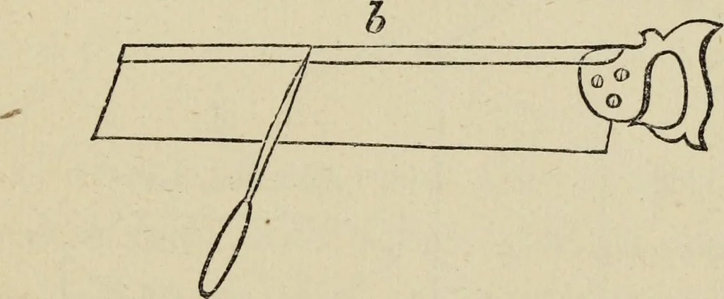 An illustration from The carpenter's and joiner's hand-book : containing a complete treatise on framing hip and valley roofs ..., 1888, leaf 44