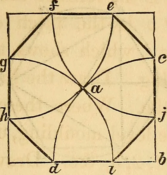 An illustration from The carpenter's and joiner's hand-book: containing a complete treatise on framing hip and valley roofs. Together with much valuable instruction for all mechanics and amateurs, useful rules, tables, etc. ... Illustrated by thirty-seven engravings, 1863, leaf 36