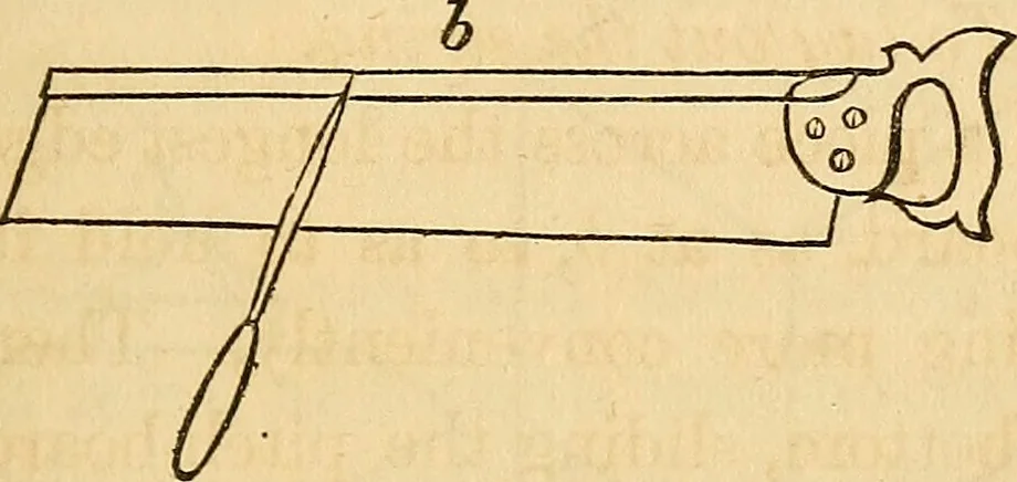An illustration from The carpenter's and joiner's hand-book: containing a complete treatise on framing hip and valley roofs. Together with much valuable instruction for all mechanics and amateurs, useful rules, tables, etc. ... Illustrated by thirty-seven engravings, 1863, leaf 44