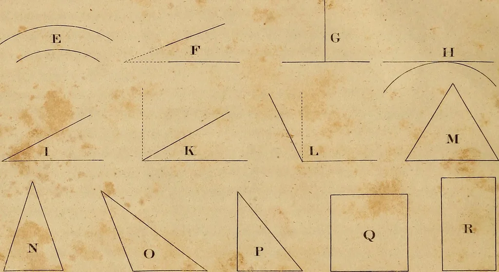 An illustration from The carpenter's new guide: being a complete book of lines for carpentry and joinery. Treating fully on practical geometry, soffits, brick and plaster groins ... with a great variety of designs for roofs, trussed girders ... with many other things entirely new: the whole founded on true geometrical principles; the theory and practice well explained and fully exemplified on eighty-four copper-plates; including some observations and calculations on the strength of timber, 1830, leaf 15
