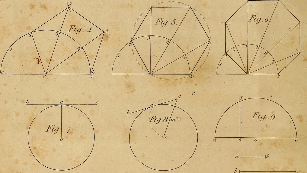 An illustration from The carpenter's new guide: being a complete book of lines for carpentry and joinery. Treating fully on practical geometry, soffits, brick and plaster groins ... with a great variety of designs for roofs, trussed girders ... with many other things entirely new: the whole founded on true geometrical principles; the theory and practice well explained and fully exemplified on eighty-four copper-plates; including some observations and calculations on the strength of timber, 1830, leaf 21