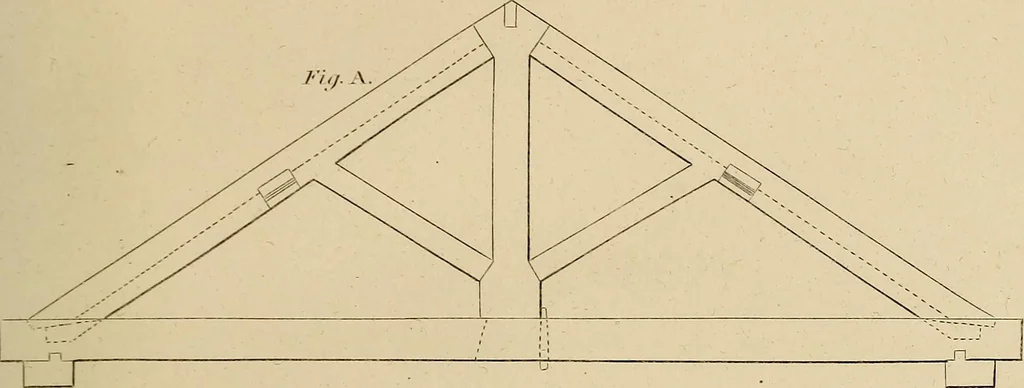 An illustration from The carpenter's new guide: being a complete book of lines for carpentry and joinery, 1848, leaf 152