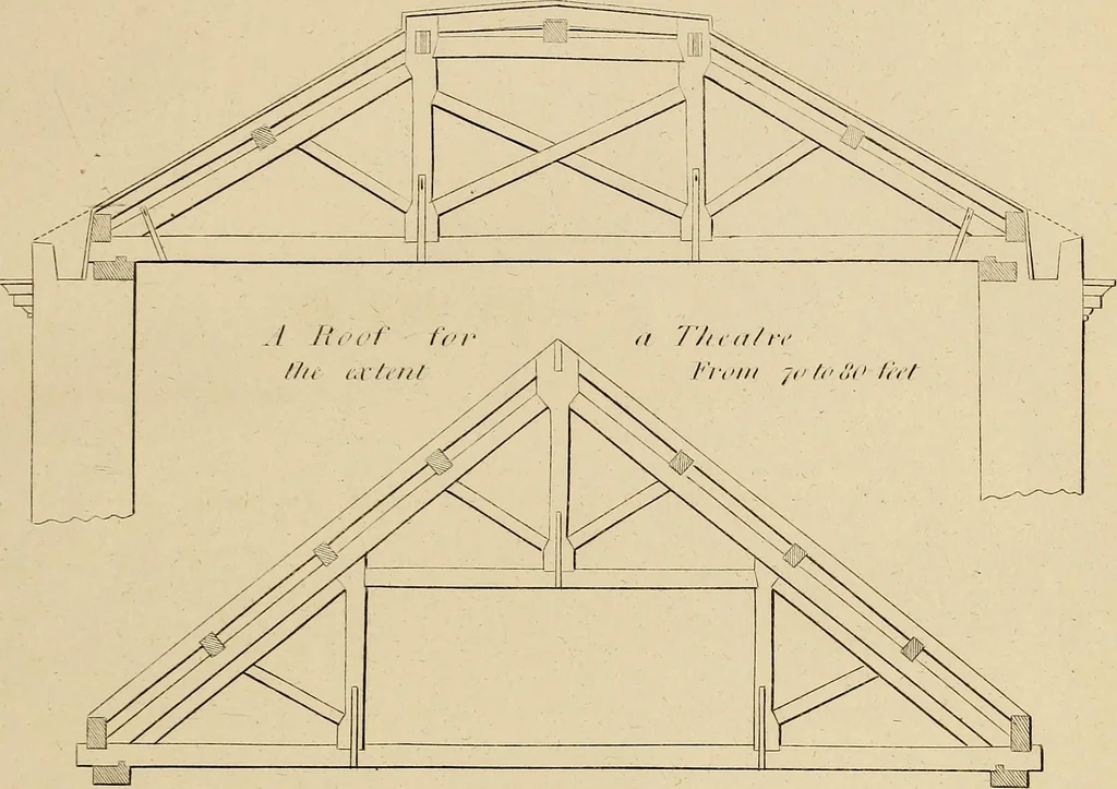 An illustration from The carpenter's new guide: being a complete book of lines for carpentry and joinery, 1848, leaf 158