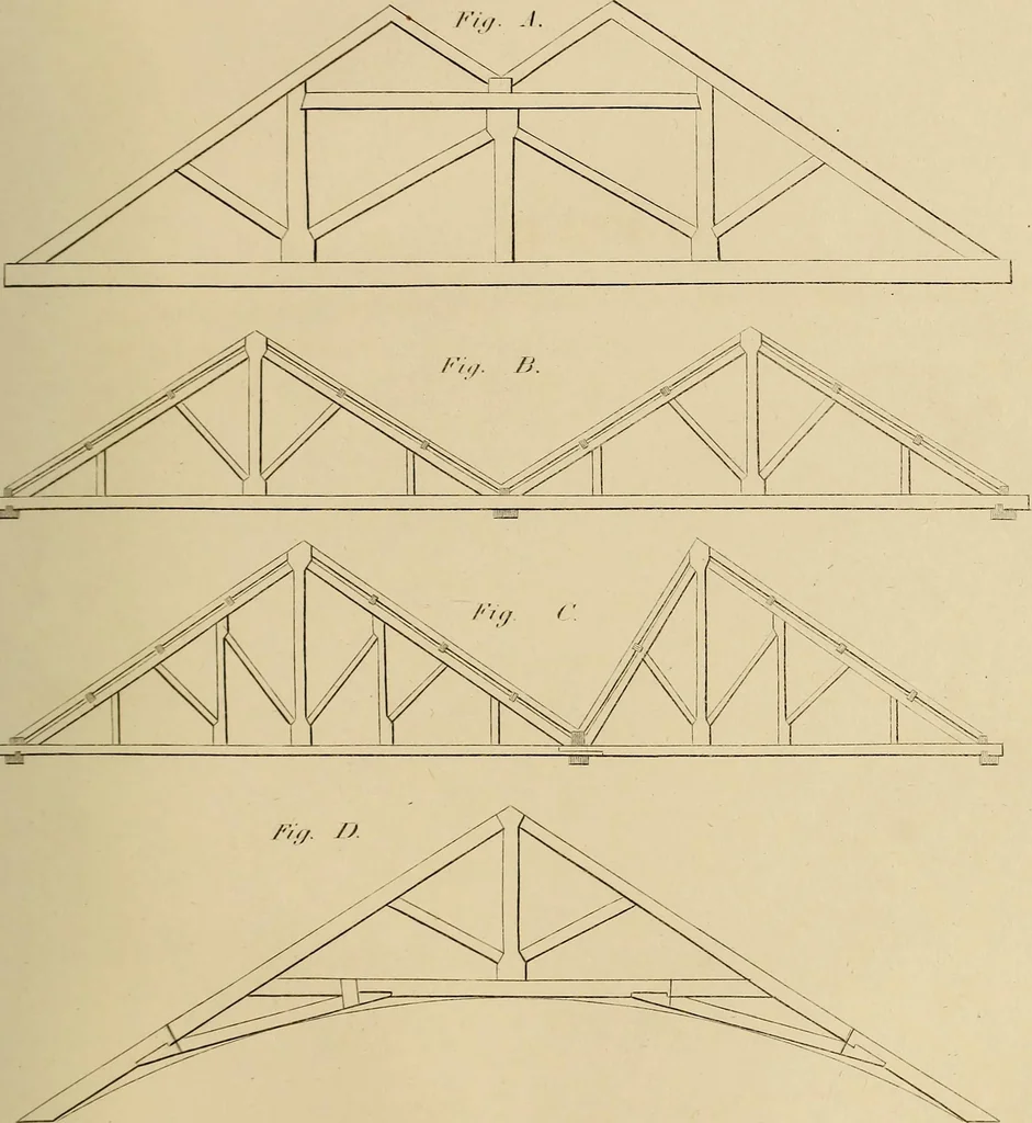 An illustration from The carpenter's new guide: being a complete book of lines for carpentry and joinery, 1848, leaf 164