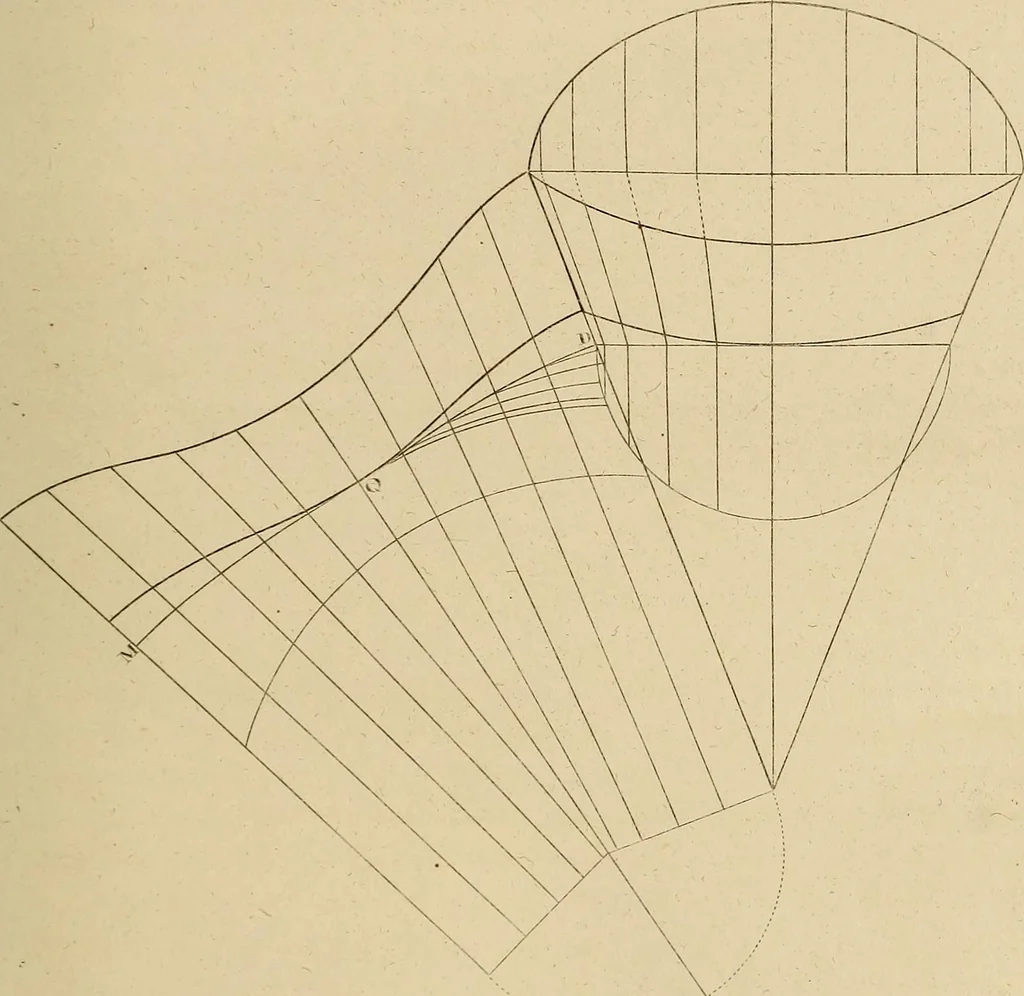 An illustration from The carpenter's new guide: being a complete book of lines for carpentry and joinery, 1848, leaf 58