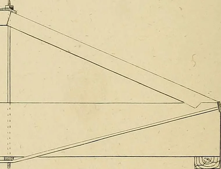 An illustration from The carpenter's new guide; a complete book of lines for carpentry and joinery, treating fully on practical geometry, soffits, groins, niches, roofs, and domes, and containing a great variety of original designs. Also a full exemplification of the theory and practice of stair building, cornices, mouldings, and dressings of every description. Including also some observations and calculations on the strength of timber, 1854, leaf 129
