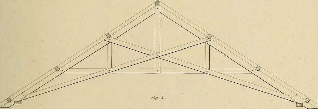 An illustration from The carpenter's new guide; a complete book of lines for carpentry and joinery, treating fully on practical geometry, soffits, groins, niches, roofs, and domes, and containing a great variety of original designs. Also a full exemplification of the theory and practice of stair building, cornices, mouldings, and dressings of every description. Including also some observations and calculations on the strength of timber, 1854, leaf 138