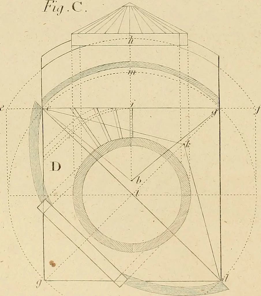 An illustration from The carpenter's new guide: being a complete book of lines for carpentry and joinery, 1850, leaf 109
