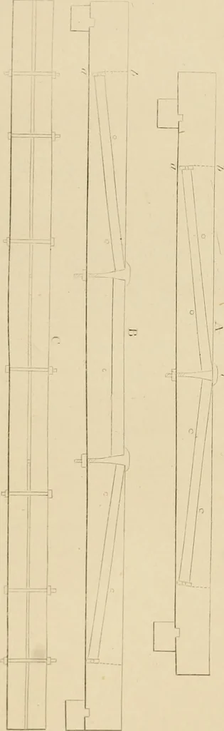 An illustration from The carpenter's new guide: being a complete book of lines for carpentry and joinery, 1850, leaf 146