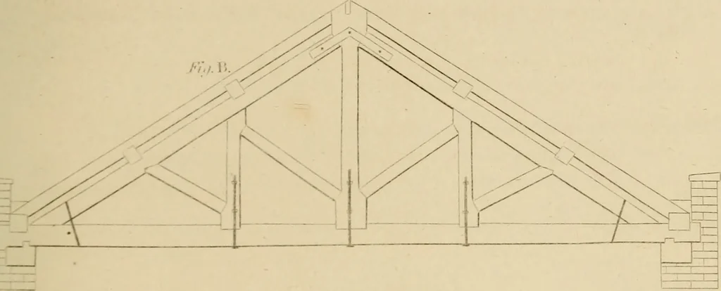 An illustration from The carpenter's new guide: being a complete book of lines for carpentry and joinery, 1850, leaf 152