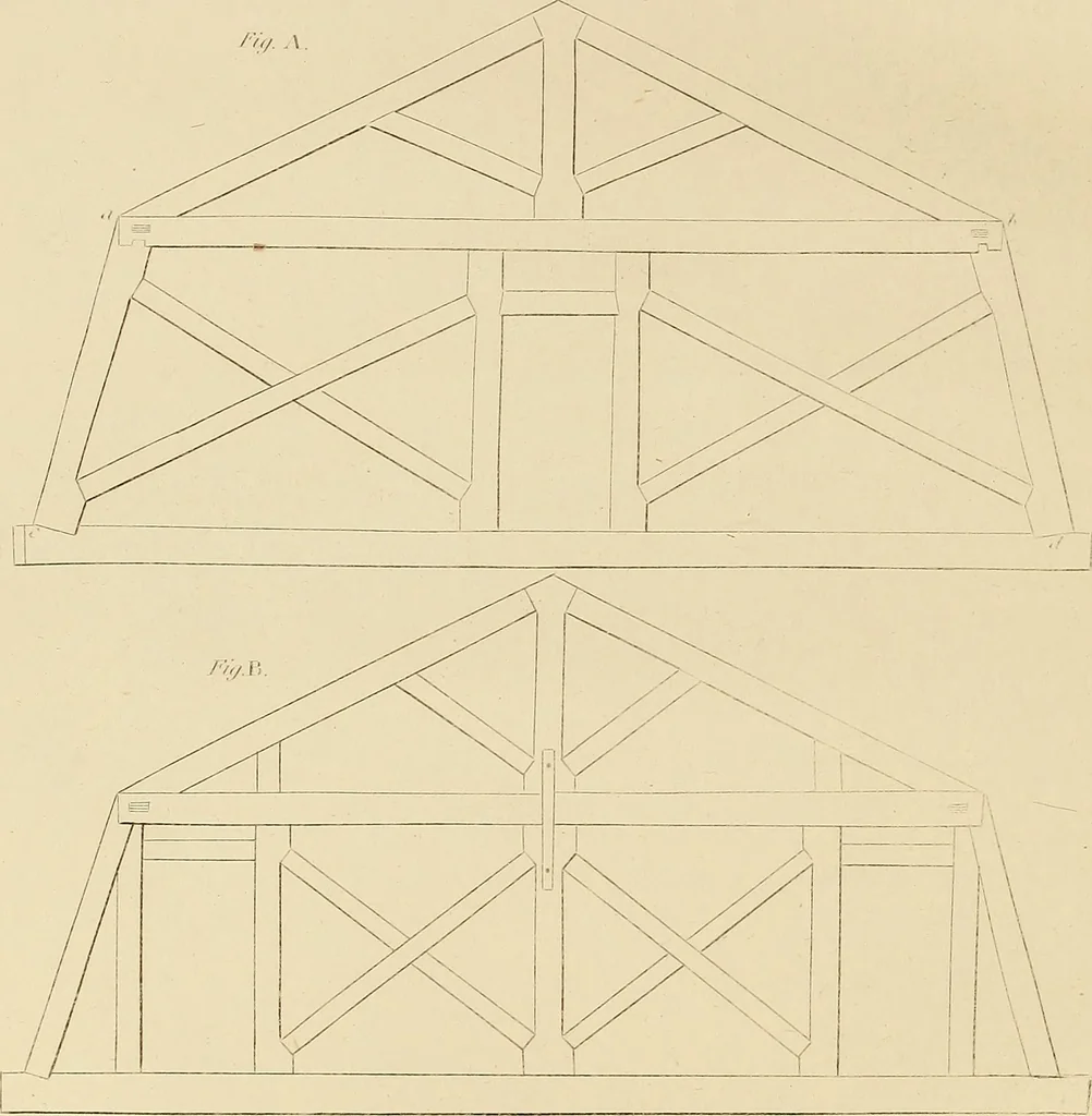 An illustration from The carpenter's new guide: being a complete book of lines for carpentry and joinery, 1850, leaf 161