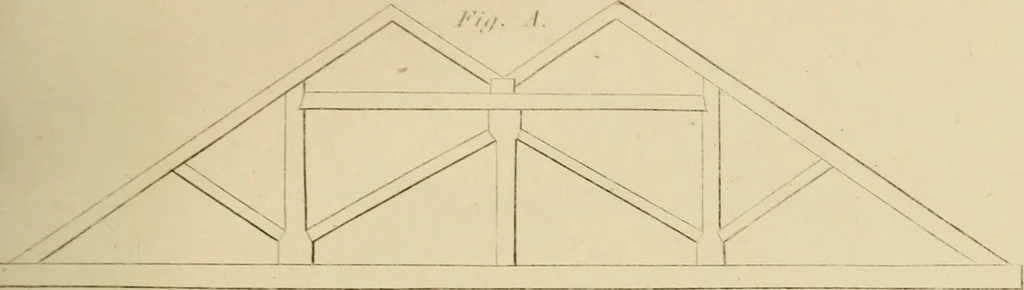 An illustration from The carpenter's new guide: being a complete book of lines for carpentry and joinery, 1850, leaf 164