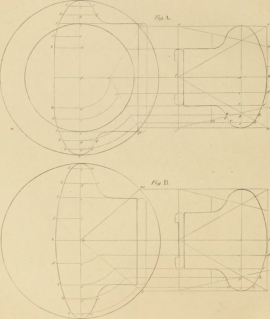 An illustration from The carpenter's new guide: being a complete book of lines for carpentry and joinery, 1850, leaf 247
