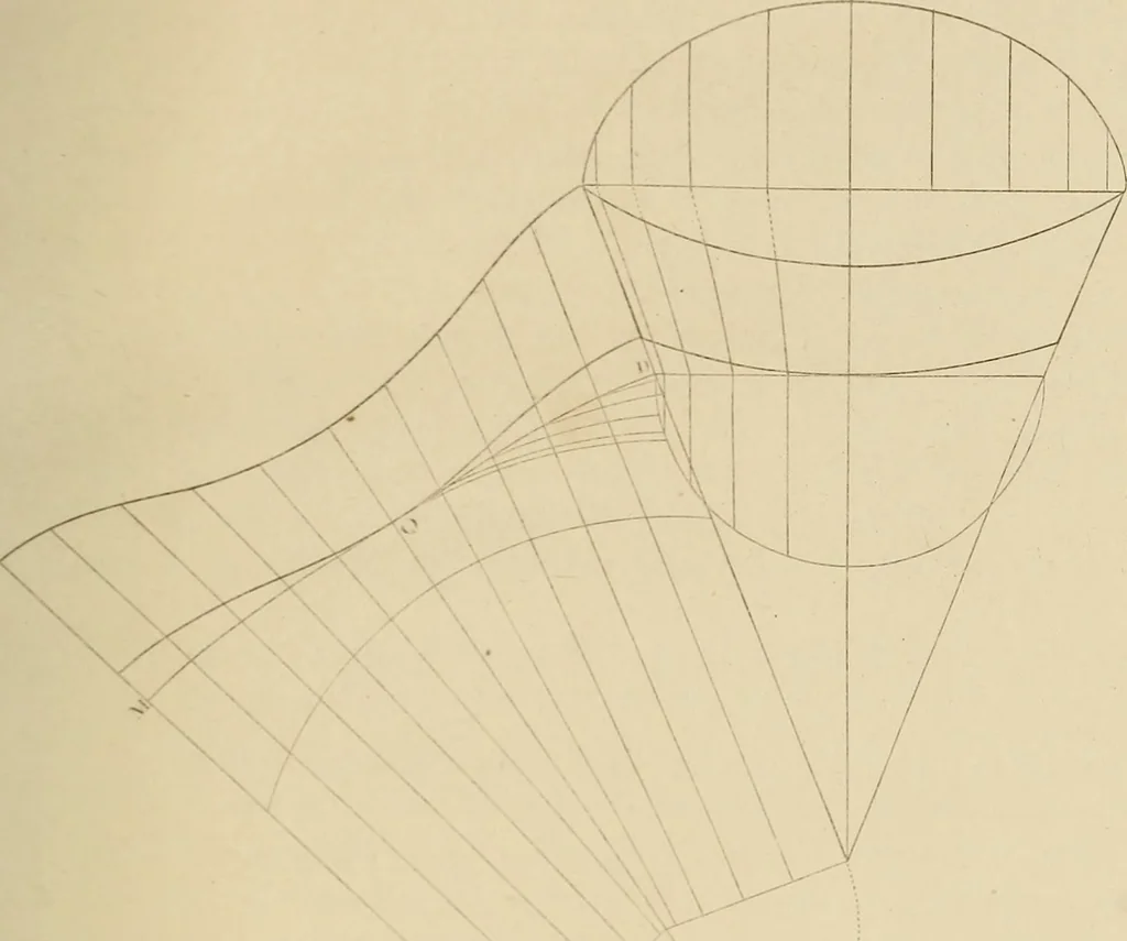 An illustration from The carpenter's new guide: being a complete book of lines for carpentry and joinery, 1850, leaf 58