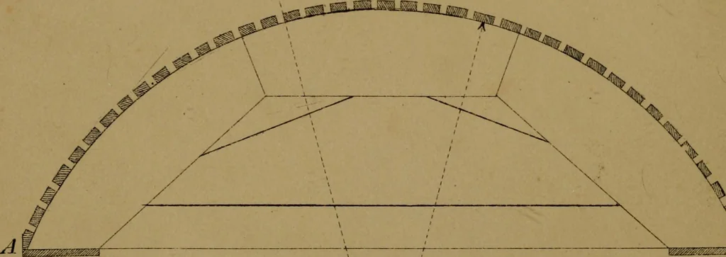 An illustration from Carpentry made easy, or, The science and art of framing, on a new and improved system : with specific instructions for building balloon frames, barn frames, mill frames, warehouses, church spires, etc., comprising also a system of bridge building, with bills, estimates of cost, and valuable tables ..., 1857, leaf 101